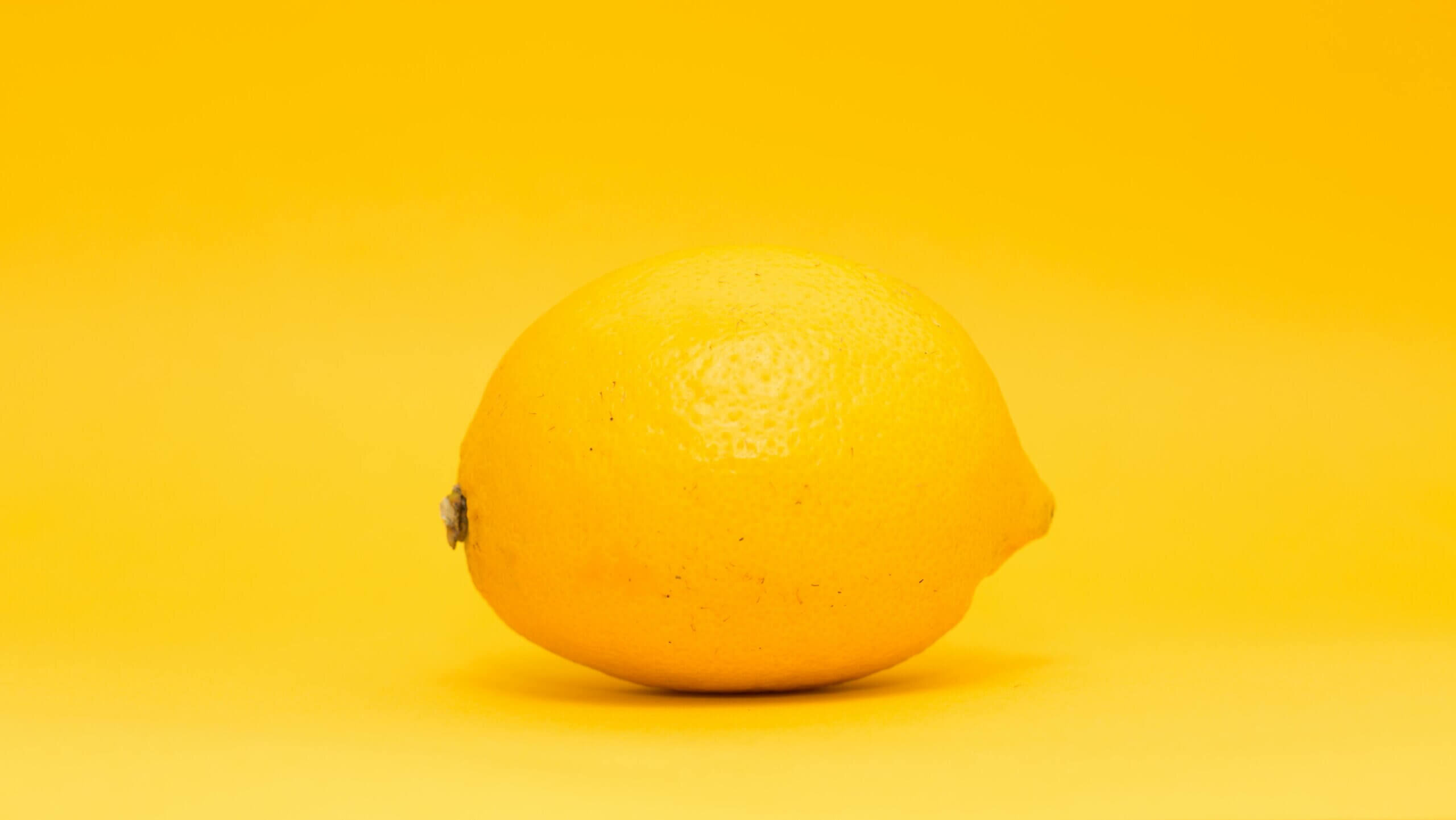 lemon with yellow background