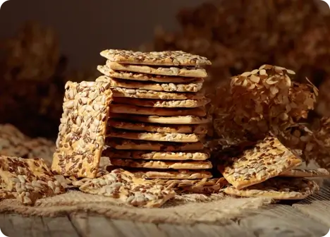 photo of curry-spiced seeded crackers